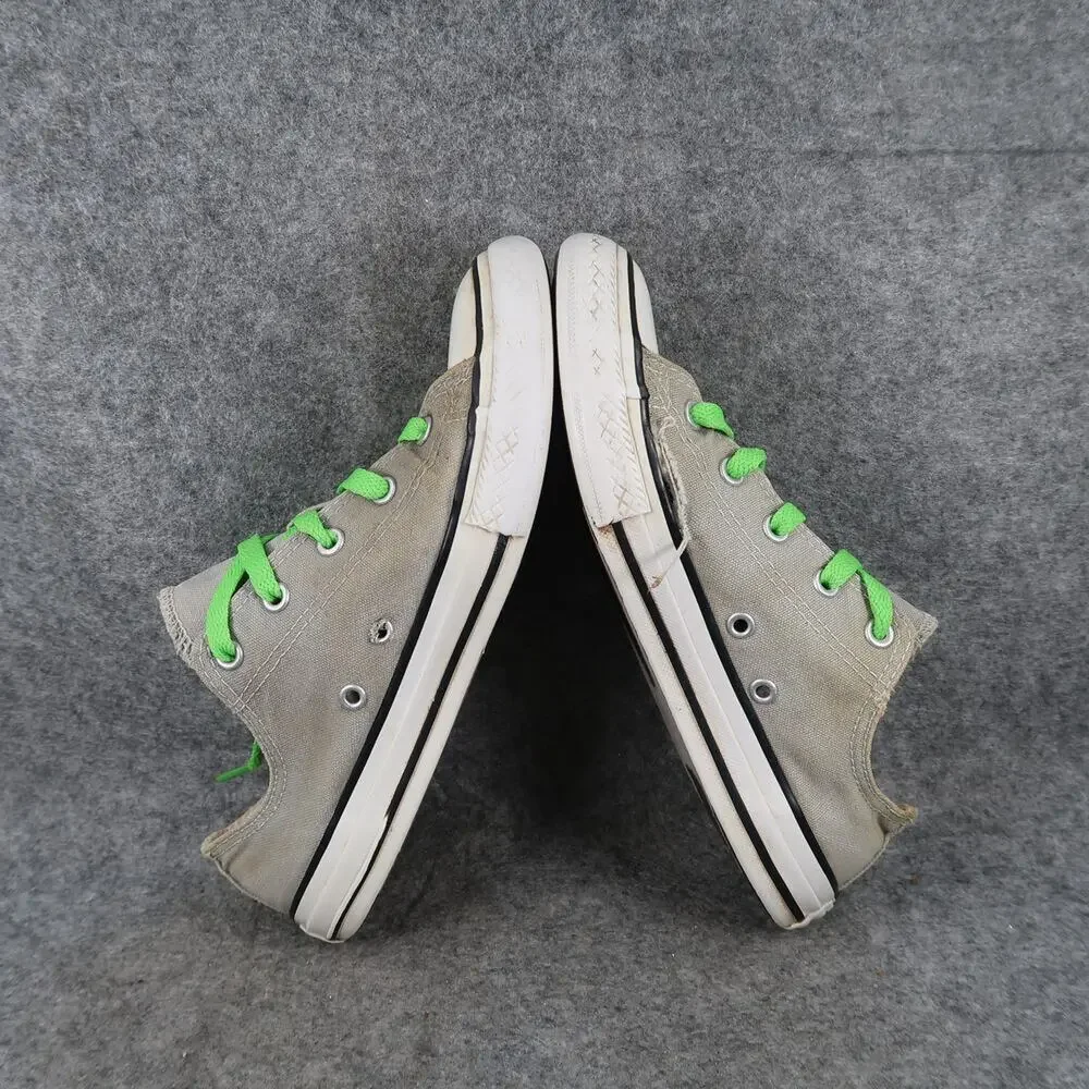 Converse Shoes Kids 4 Sneakers All Star Canvas Casual Lace Up Gray Trainer Youth